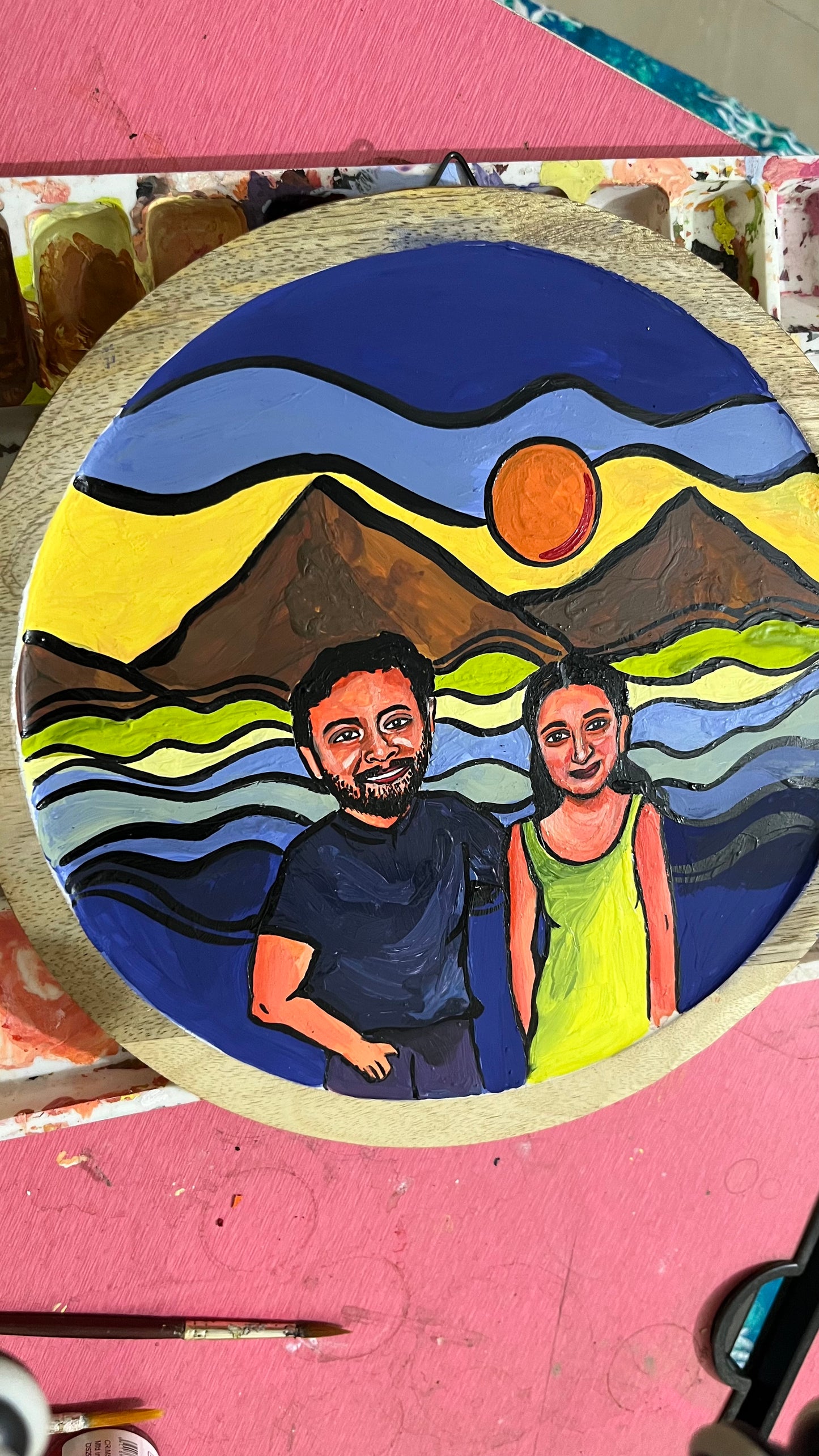 Customised Wall Plate - Couple