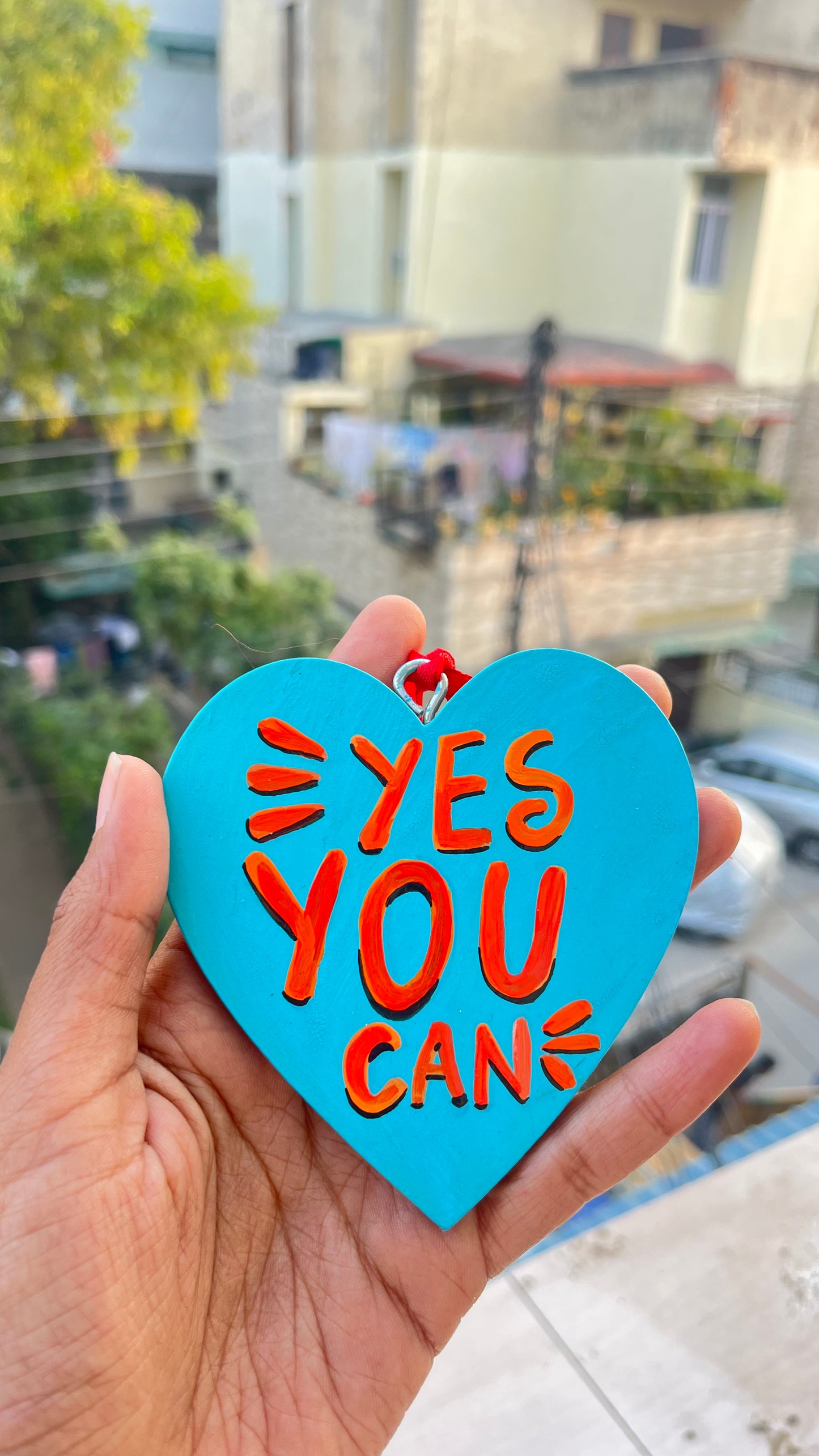 Yes You Can Heart Wall Hanging