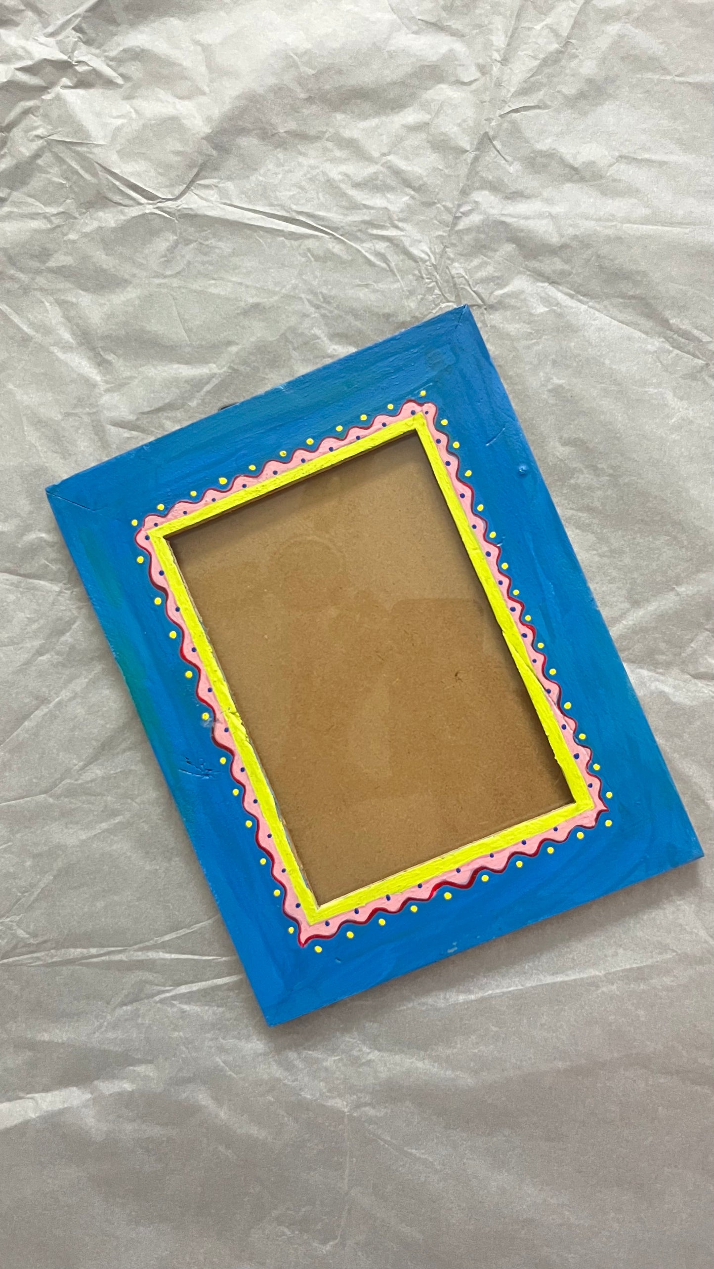Blue Rangoli Photo Frame