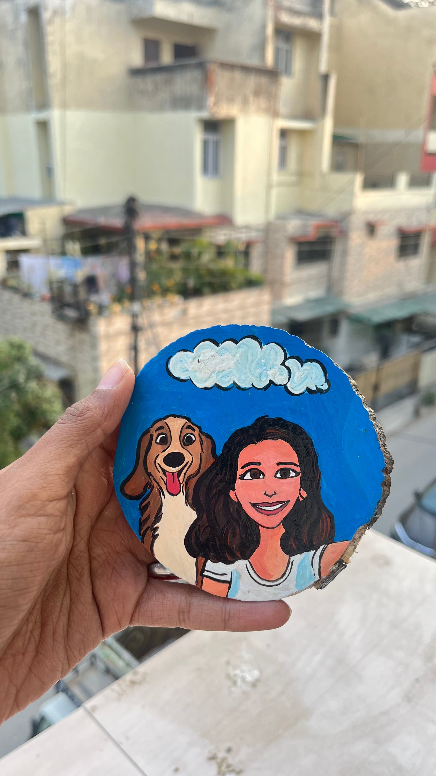 Girl & Her Dog Magnet
