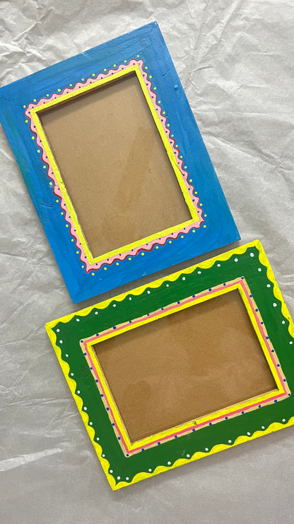 Blue Rangoli Photo Frame