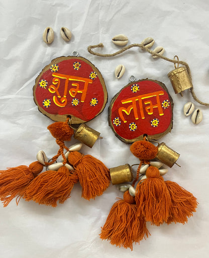 Subh & Laabh Door Charms (with Bells & Tassels)