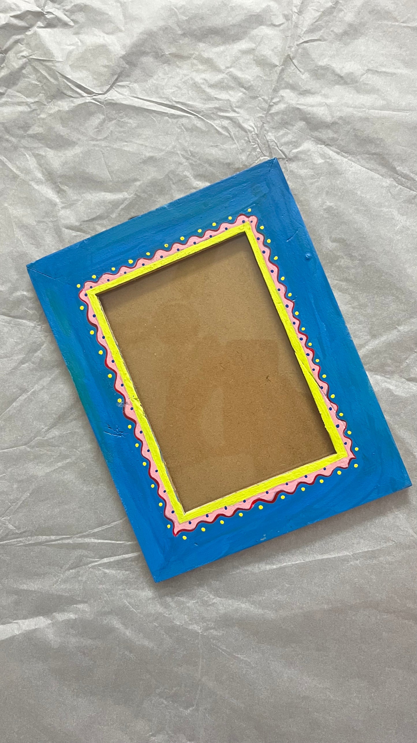 Blue Rangoli Photo Frame
