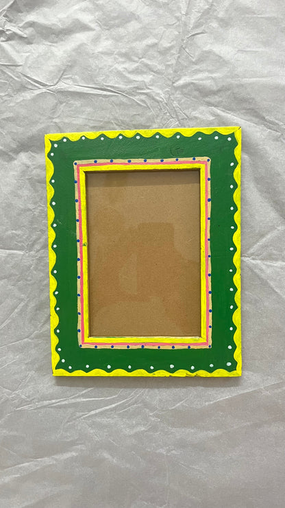 Dark Green Rangoli Photo Frame