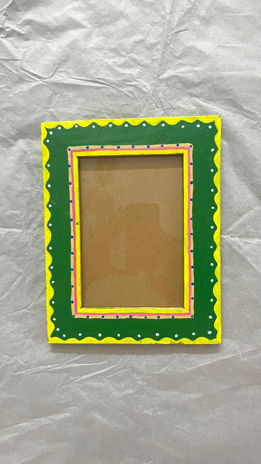 Dark Green Rangoli Photo Frame