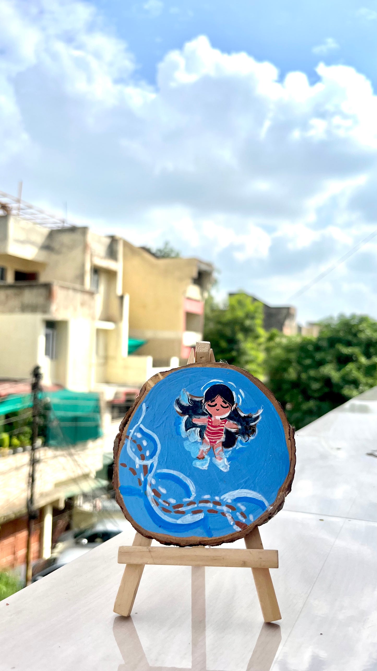 Girl Swimming Magnet