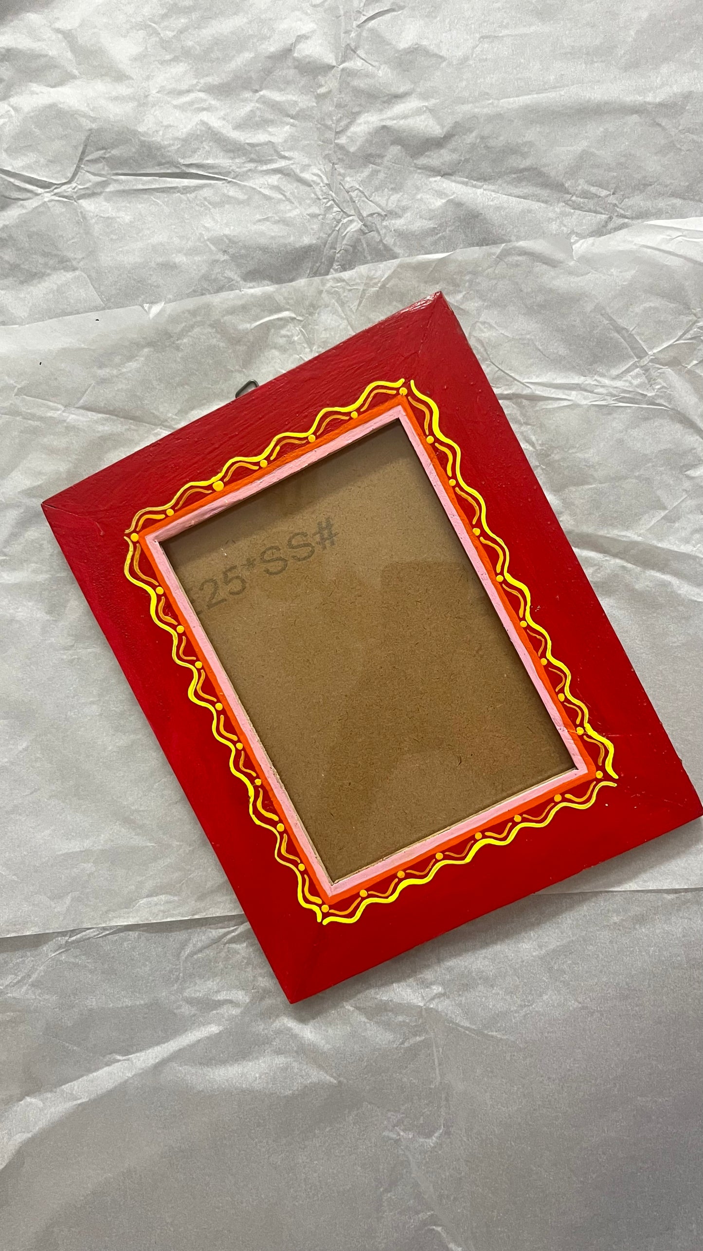 Red Rangoli Photo Frame