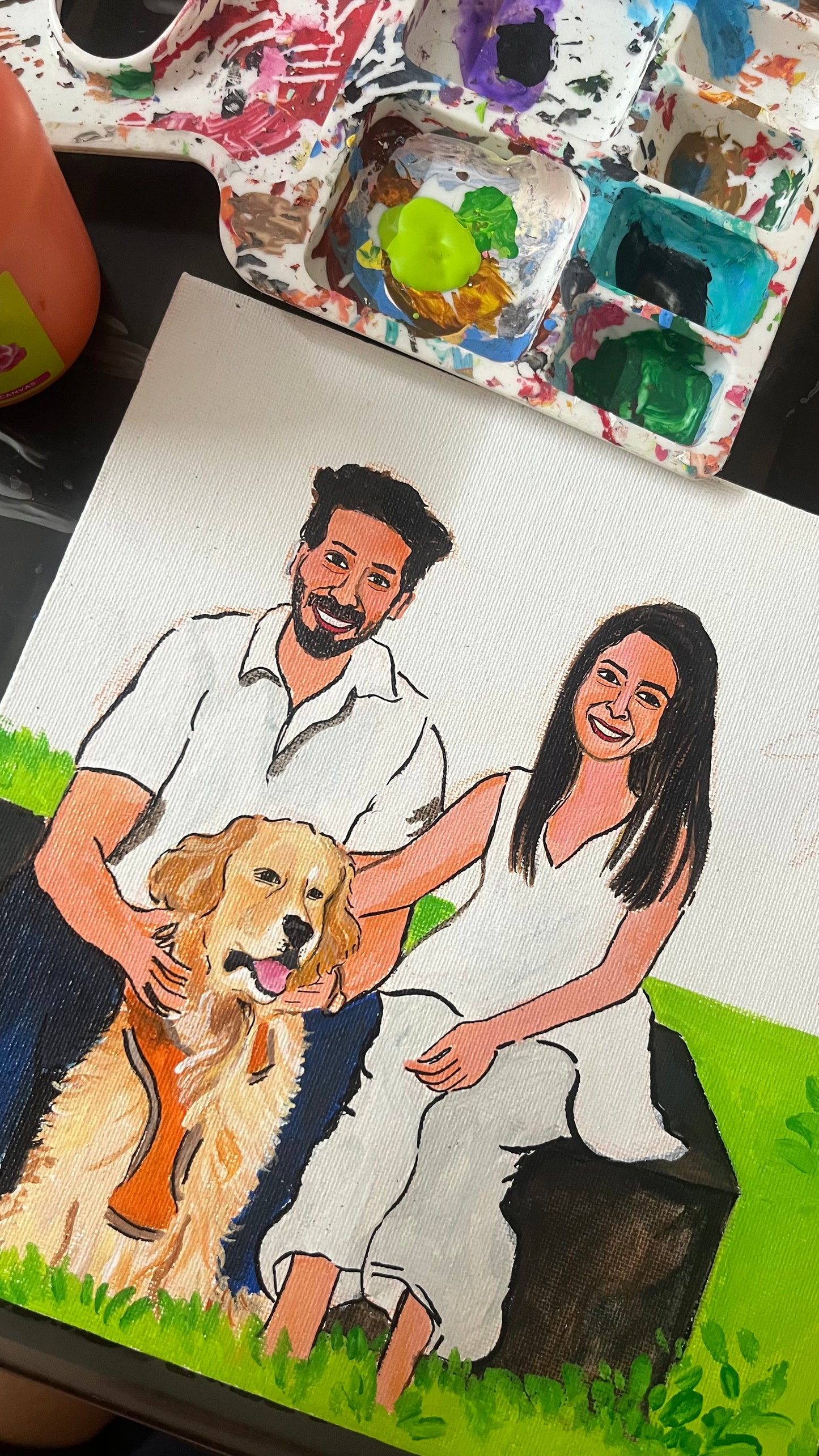 Pet & Human Photo Customised - Canvas