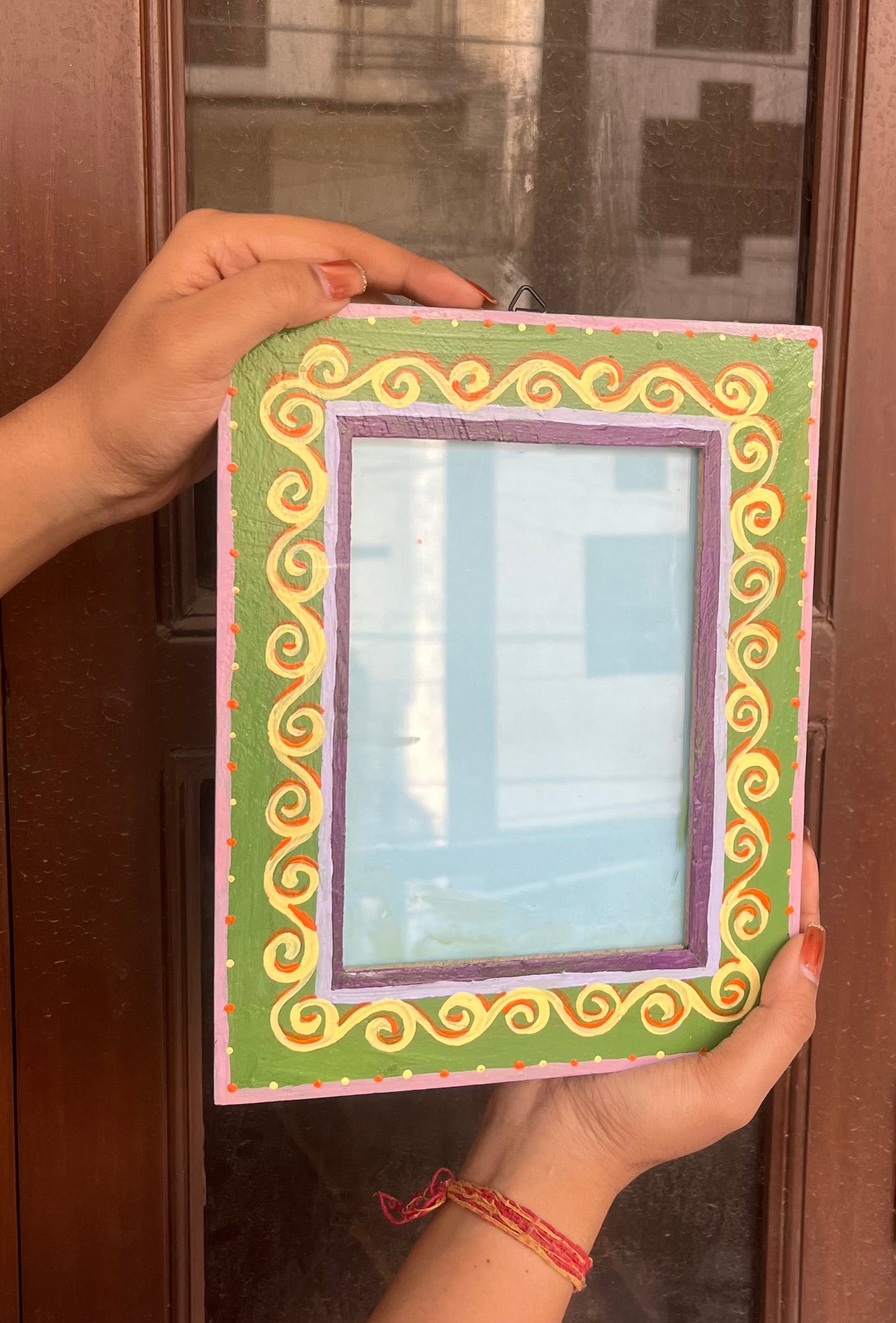 Neon Spiral Photo Frame
