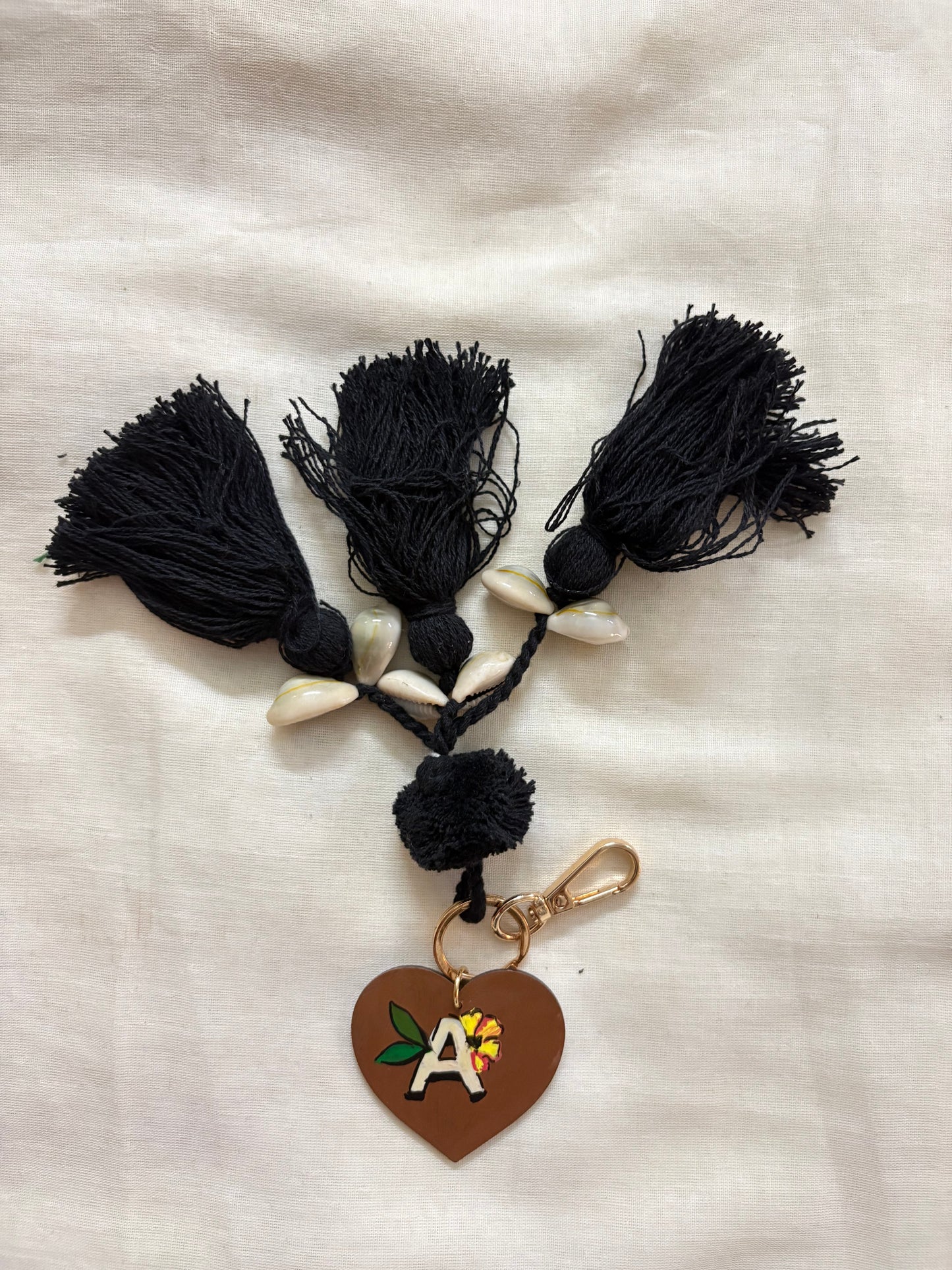 A Initial Bag Charm (Brown)