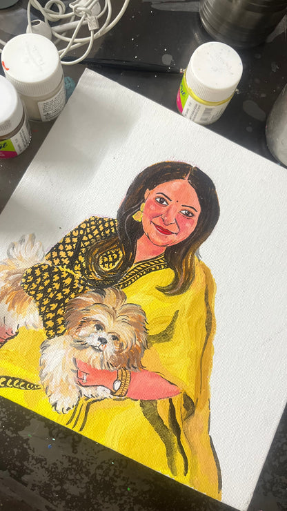 Pet & Human Photo Customised - Canvas