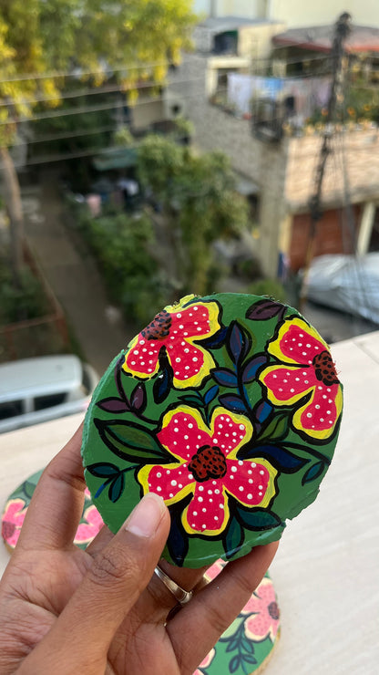 Floral Coasters - Set of 2