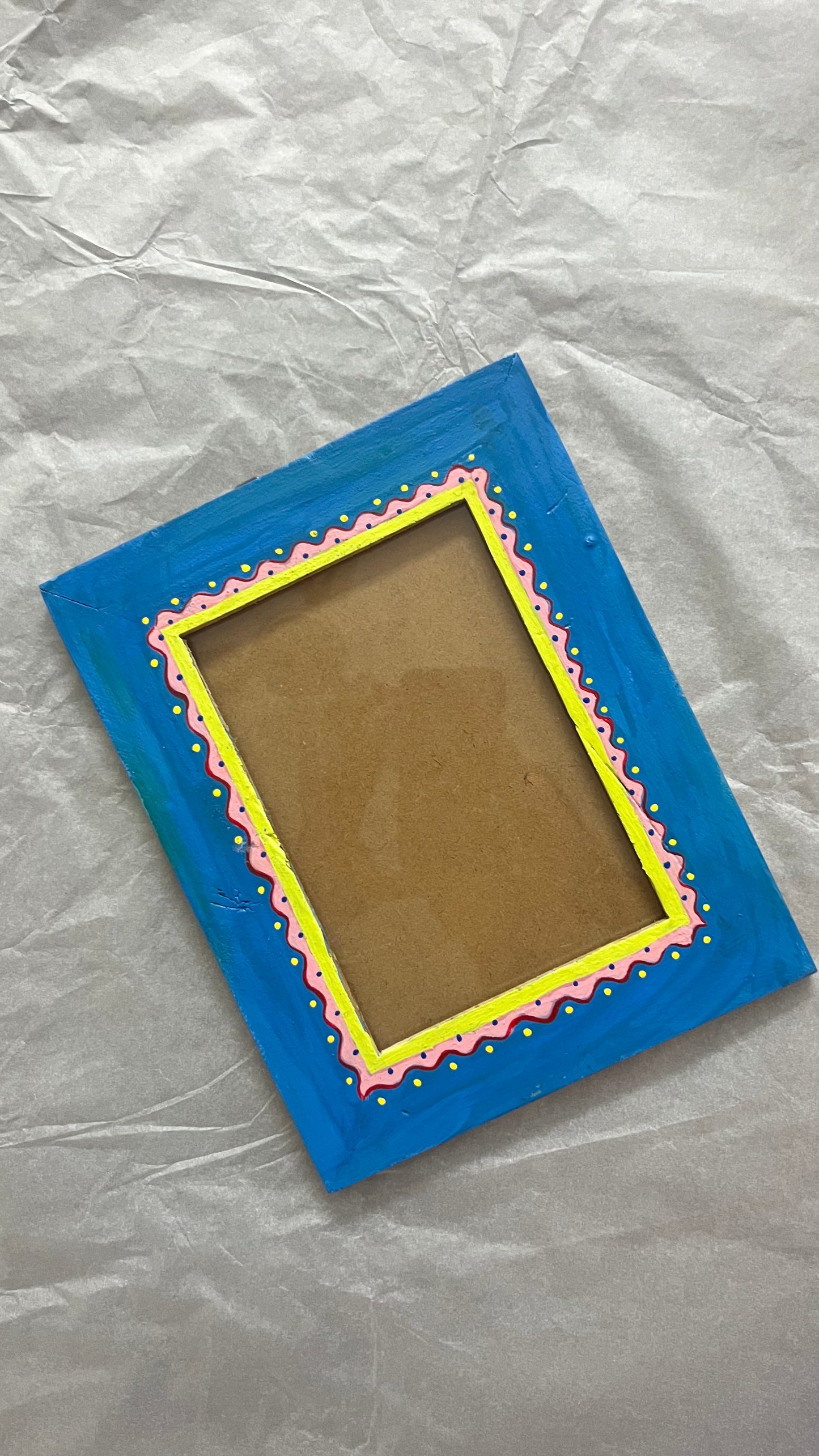 Blue Rangoli Photo Frame