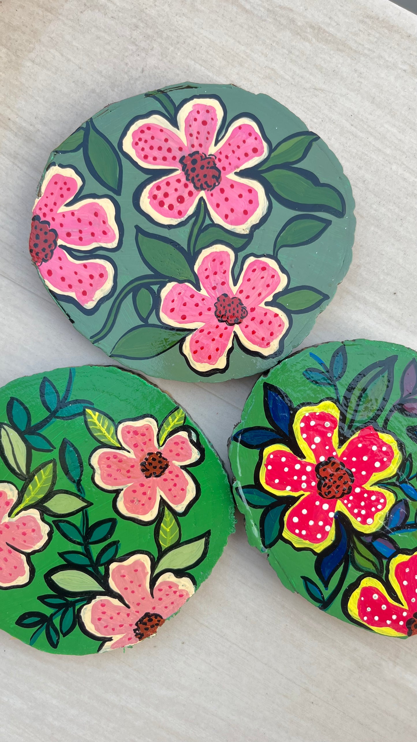 Floral Coasters - Set of 2