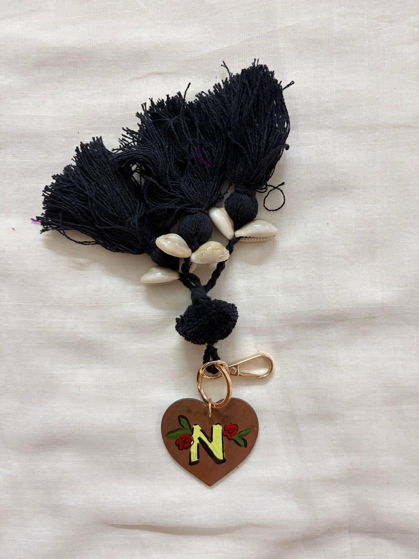 N Initial Bag Charm
