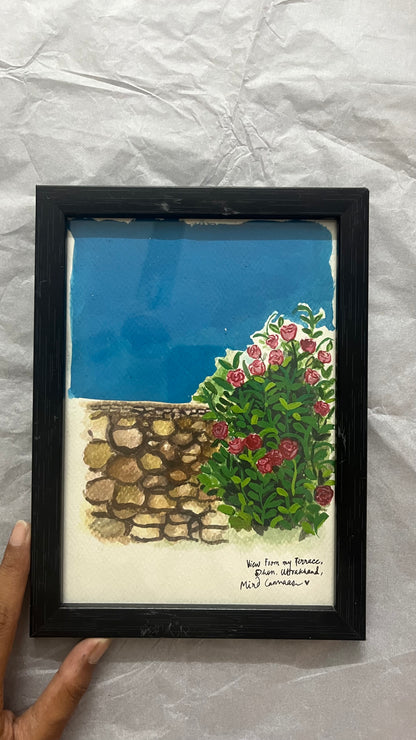Rose Garden Hand Painted Frame