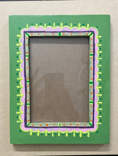 Green Rangoli Photo Frame