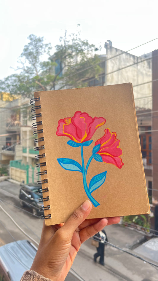 Floral Hand Painted Journal
