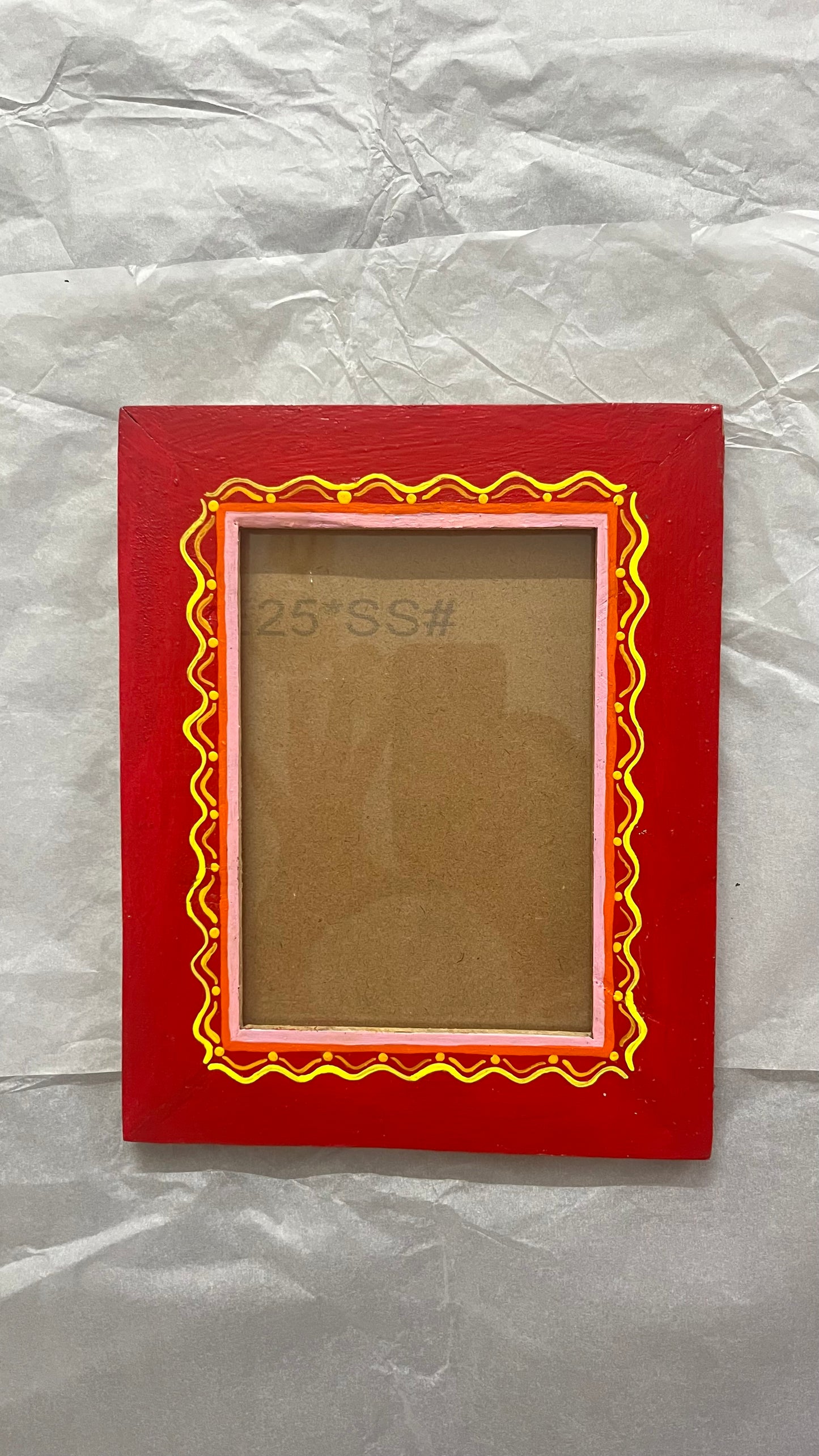 Red Rangoli Photo Frame