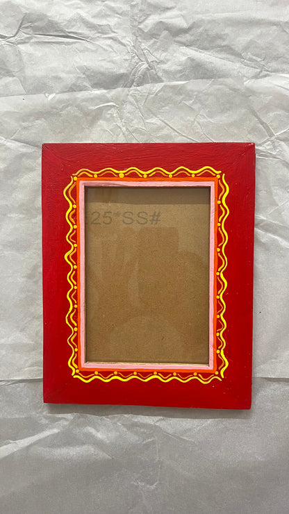 Red Rangoli Photo Frame