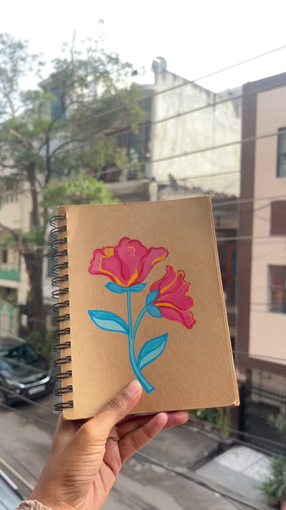 Floral Hand Painted Journal