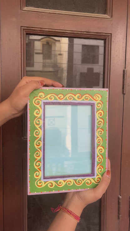 Neon Spiral Photo Frame