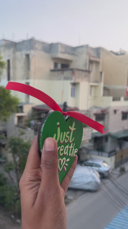 Just Breathe Heart Wall Hanging